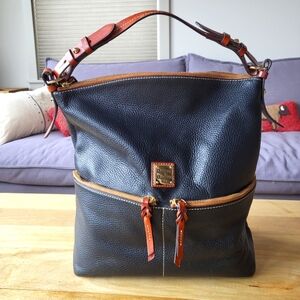 Dooney & Bourke Pebble Grain Leather Satchel, Black